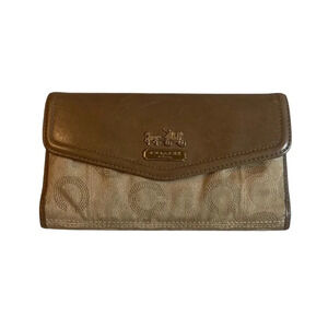 Coach Madison Long Wallet Leather Brown